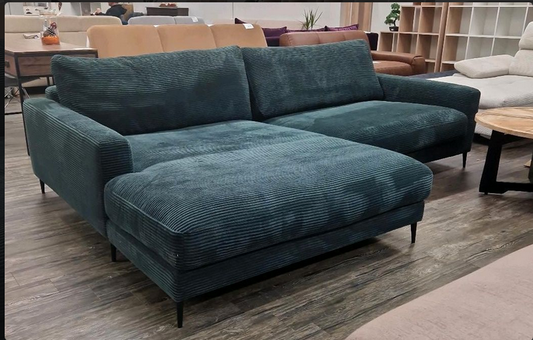 Ecksofa Cord grün