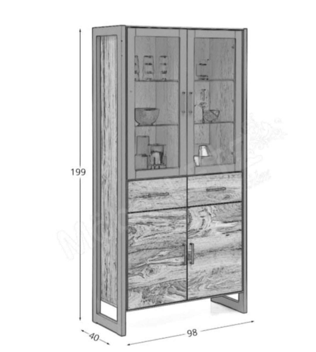 Vitrine 2-Türig