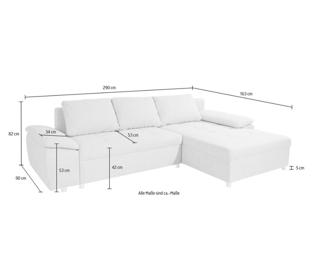 Ecksofa mit Bettfunktion