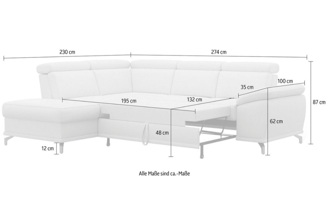 Ecksofa mit Bettfunktion