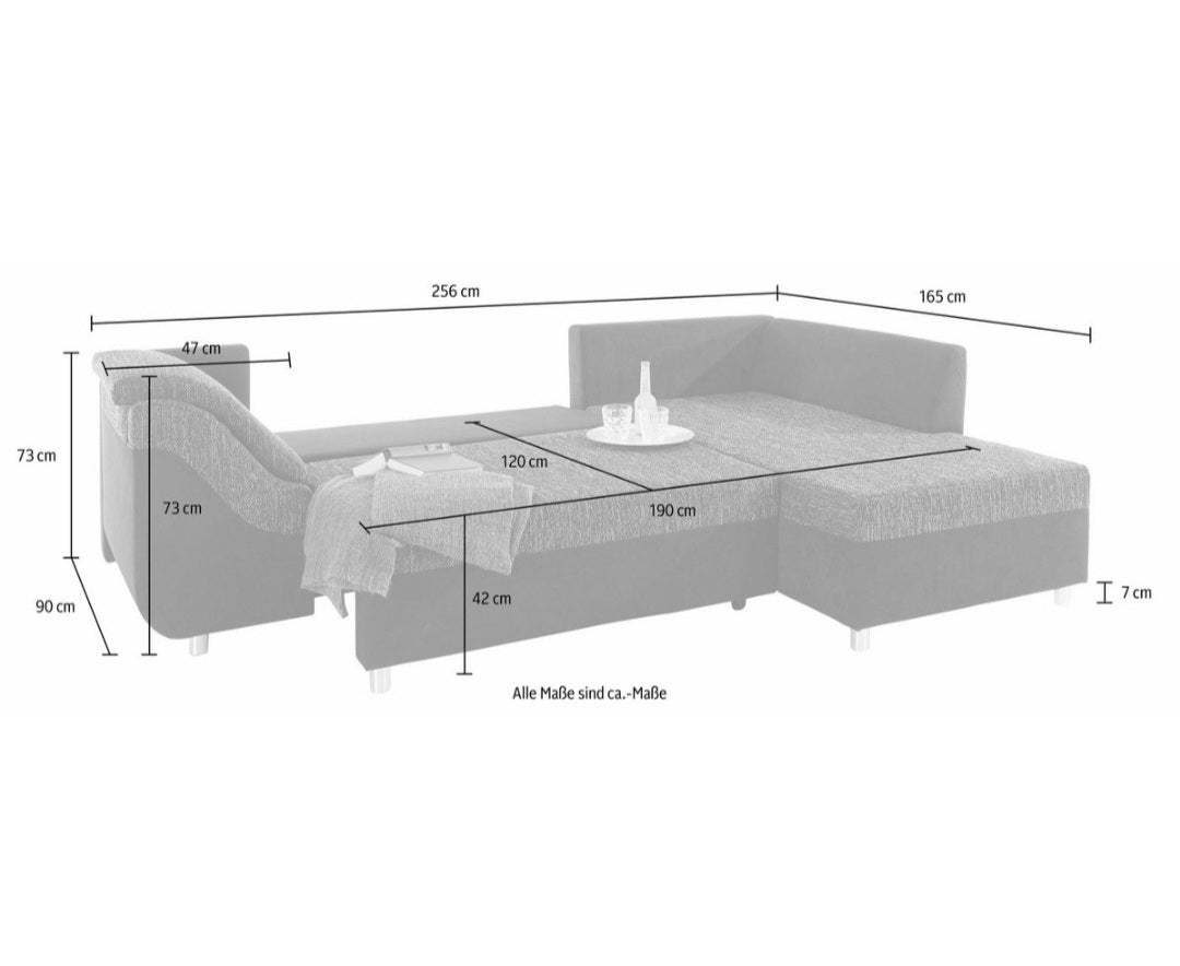 Ecksofa mit Bettfunktion